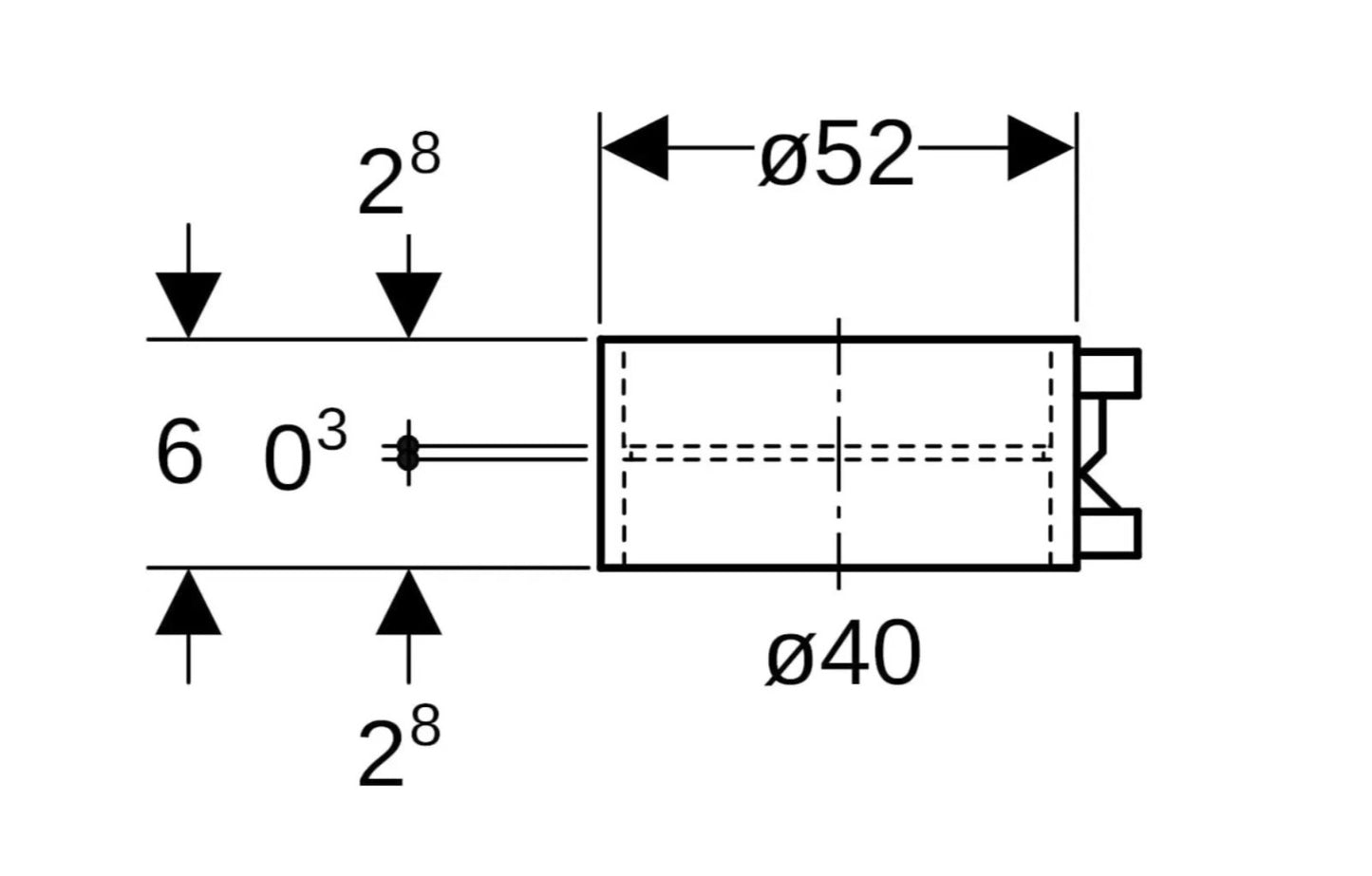 Geberit Elektro-Schweissmuffe PE DN40, 360.771.16.1.2