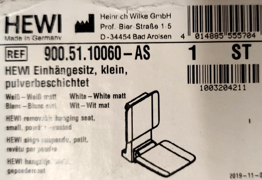 HEWI Einhängesitz 900.51.10060 AS weiß2
