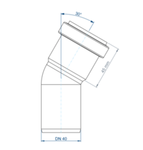 POLO-KAL NG Bogen DN 40 30 Grad Poloplast Neu2