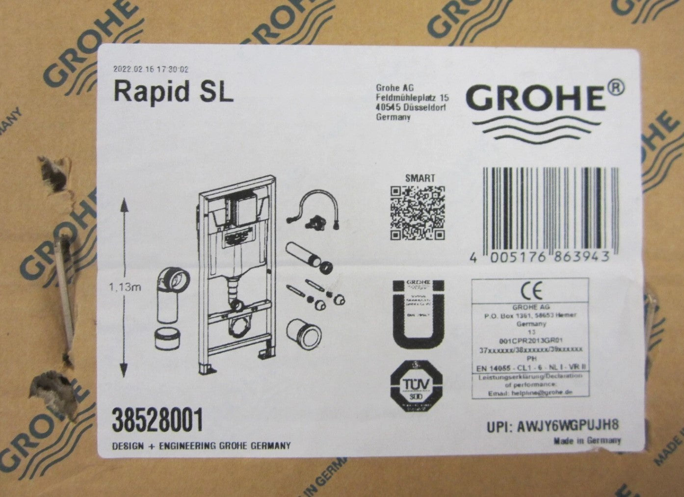 Grohe 38528001 Rapid SL Vorwandelement ohne Wandbefestigung2