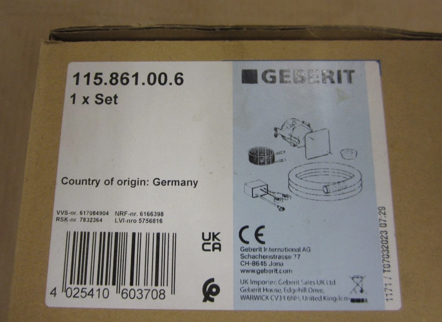 Geberit Rohbau Set für HY-Tronic WC-Steuerung1