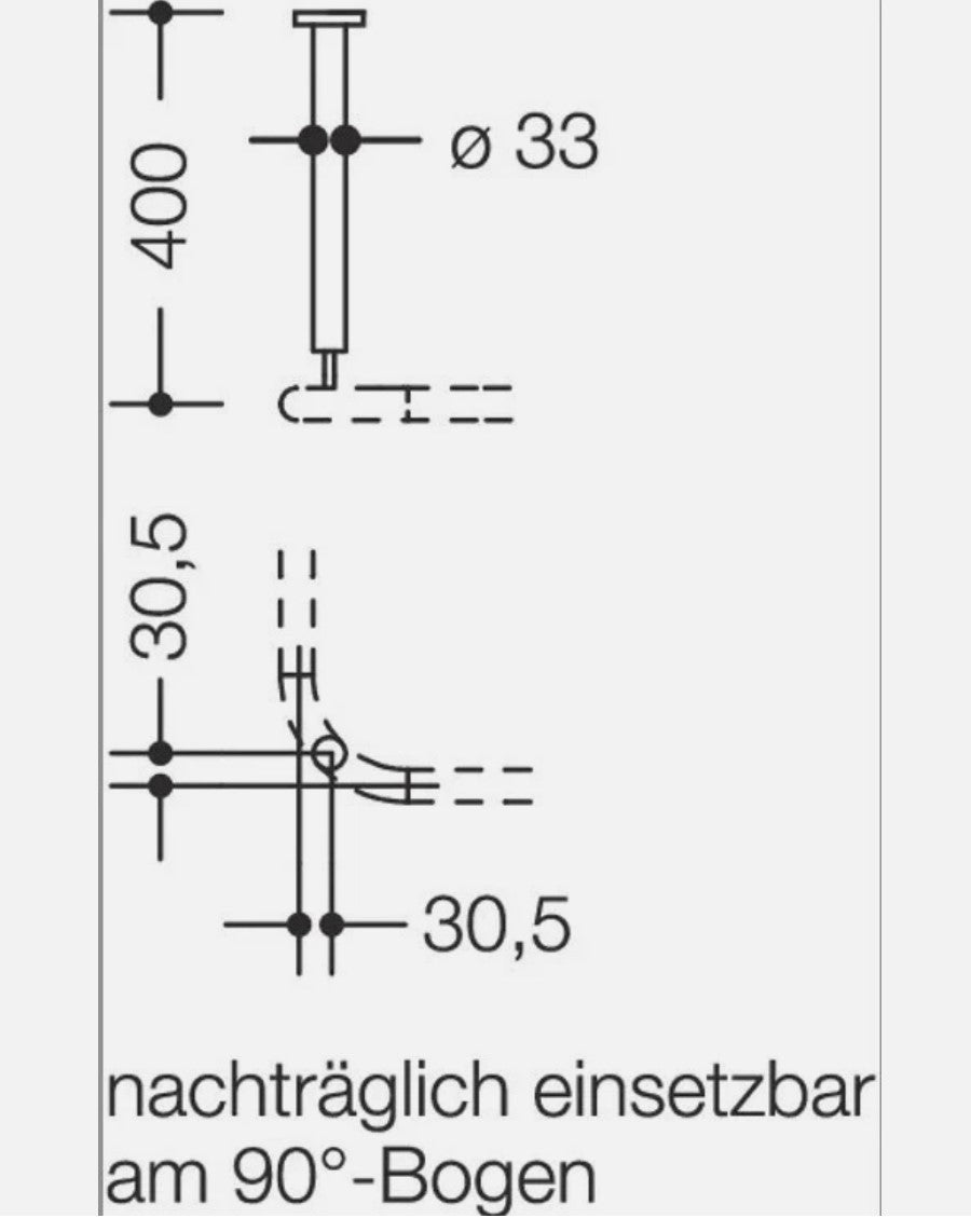 Hewi Deckenabhängung Serie 801 Lichtgrau 400 mm3