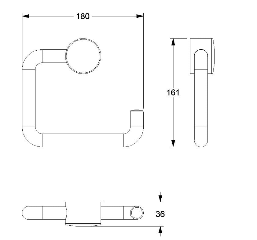 Normbau Papierrollenhalter Nylon Care in Weiß 03990100193
