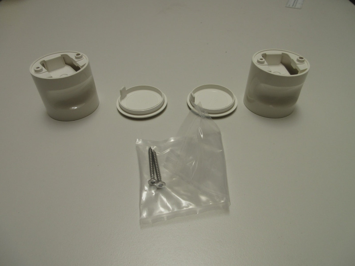 Normbau Türknauf Paar Weiß 52 mm Durchmesser Neu4