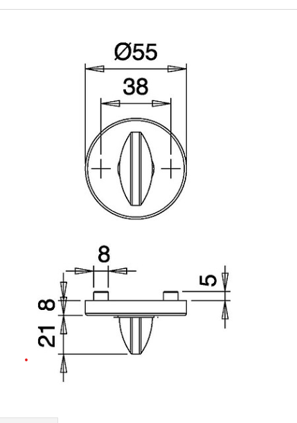 WC - Verriegelung Basis U-Form Rosette Neu5