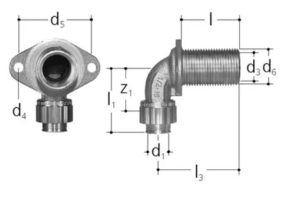 JRG Sanipex Wanddurchführung 5537.040 1/2" x 16 x 40 mm1