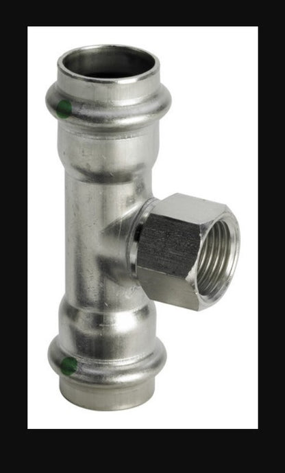 Viega Sanpress Inox T-Stück 437152 18mm Stahl nicht rostend,0