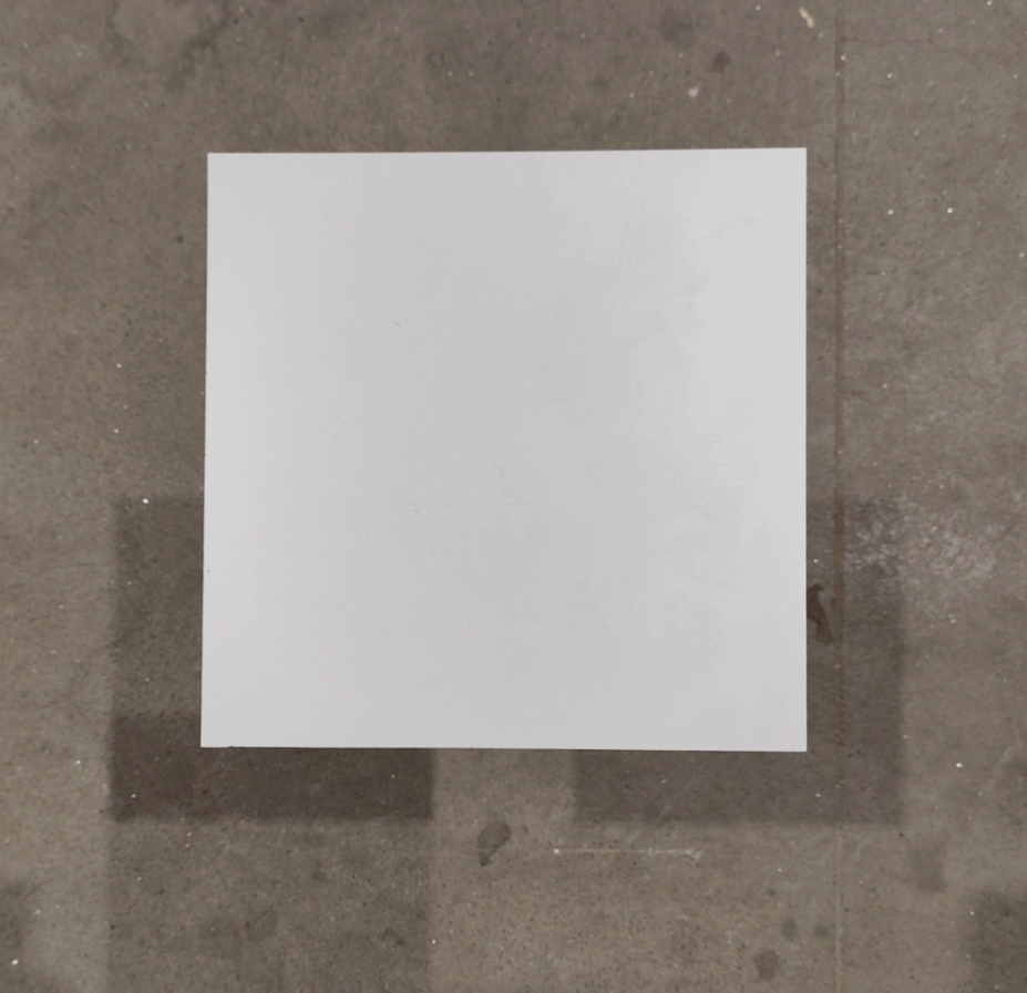 HPL Platte 3 mm einseitiges Dekor Pastellgrau 325 mm x 325 mm0