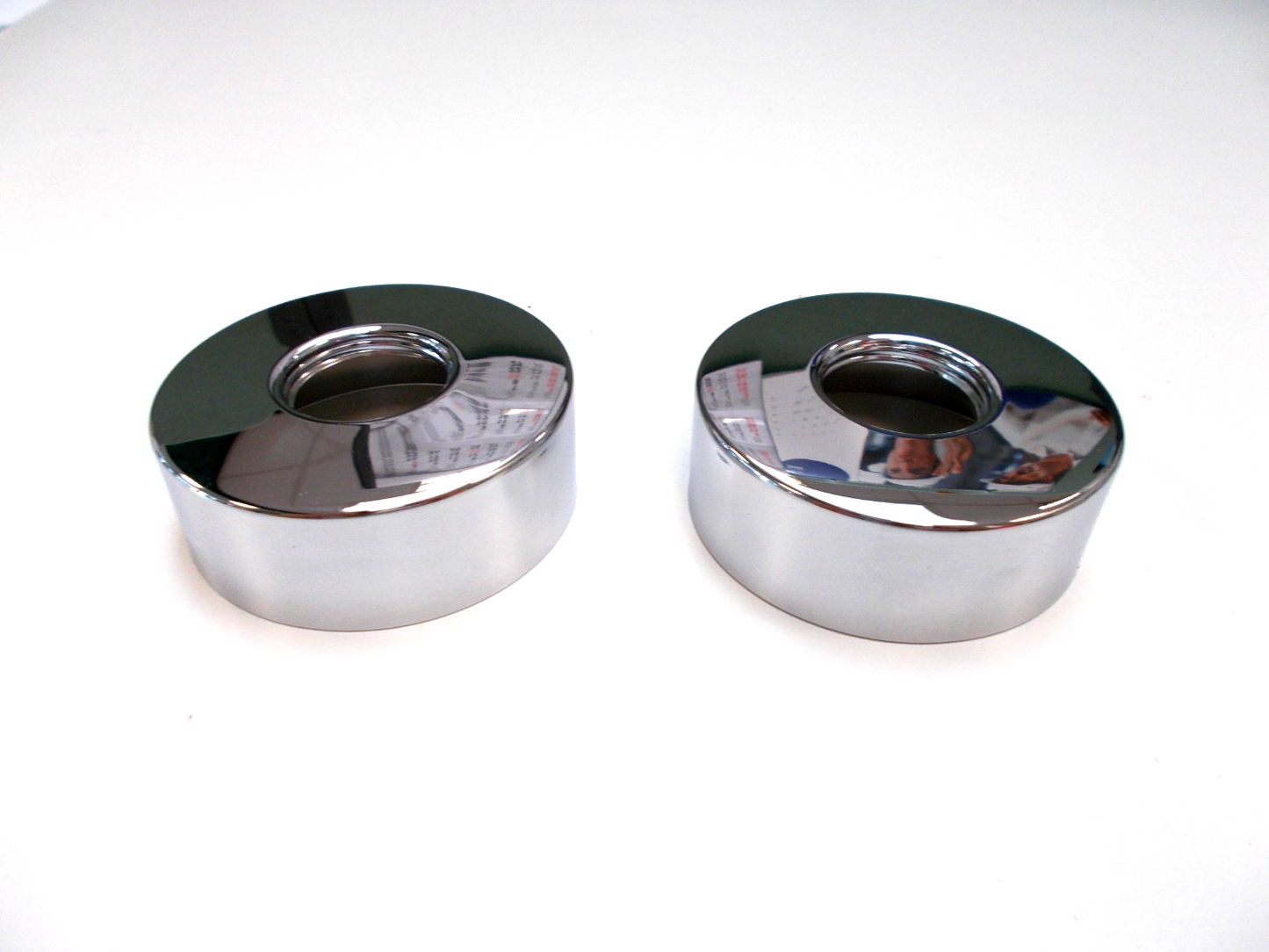 GROHE S Anschluss  1/2" x 2/3" Metall Rosetten & Schalldämpfer 2er Pack 126795453