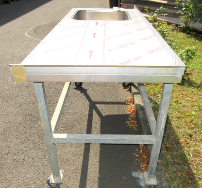 ALLPAX Edelstahl Spüle für Profi Küche 1800 X 690 mm aus VA 4016 Edelstahl Neu6