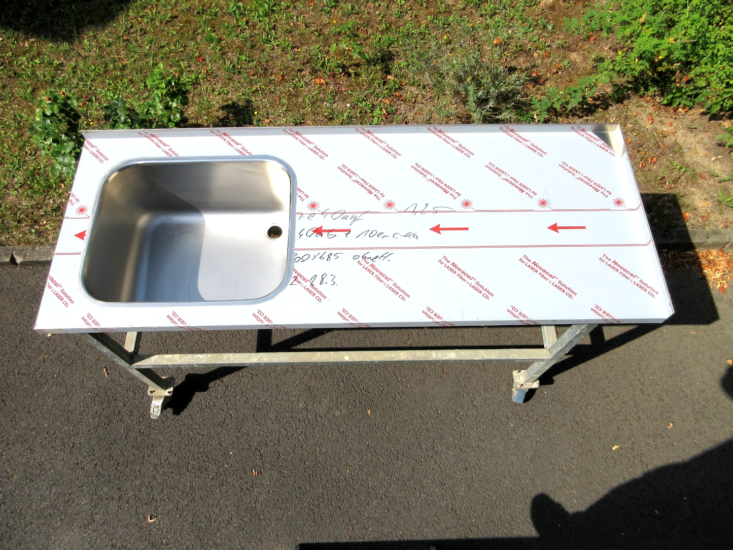 ALLPAX Edelstahl Spüle für Profi Küche 1800 X 690 mm aus VA 4016 Edelstahl Neu1