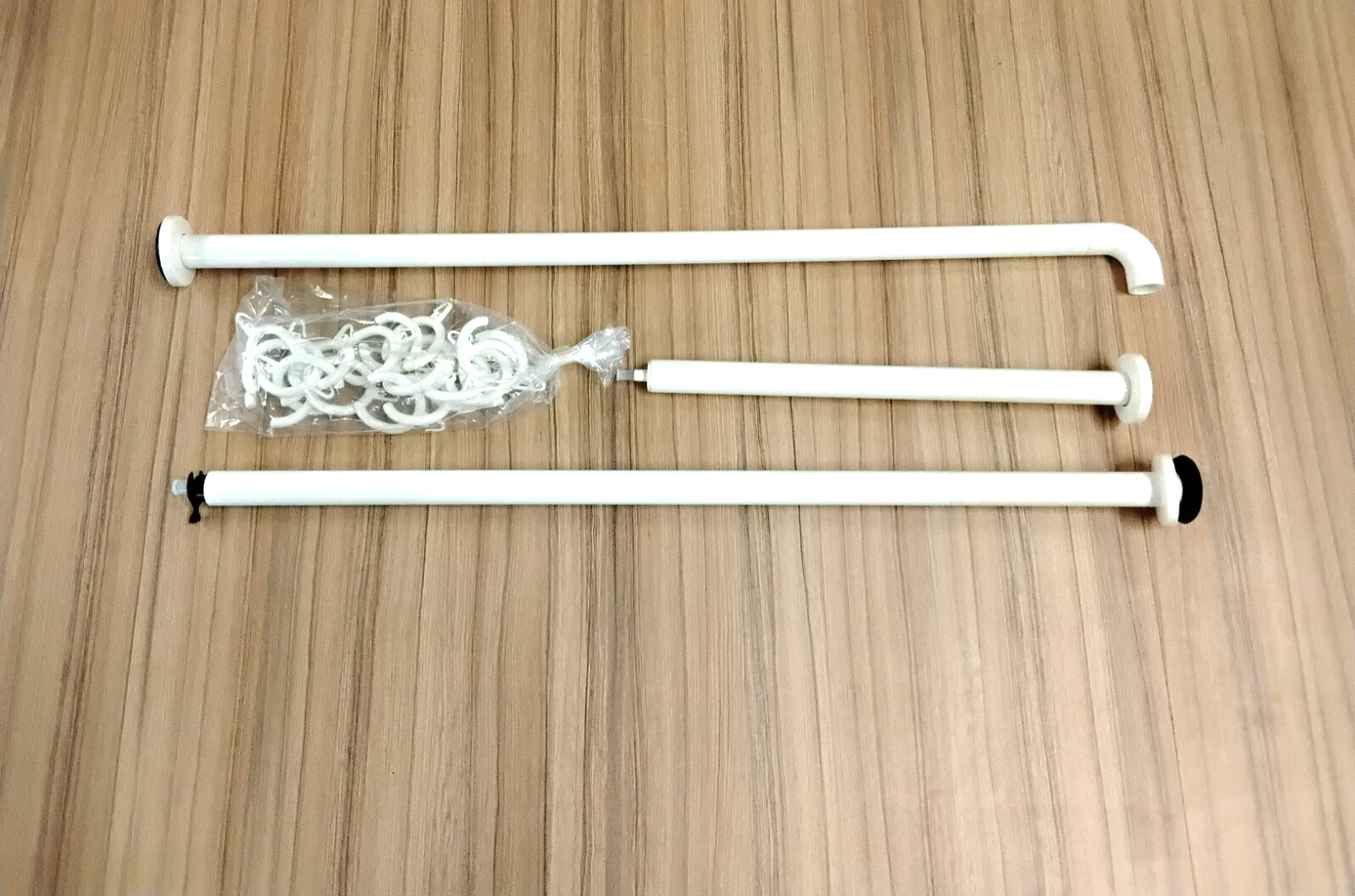 Normbau Duschvorhangstange mit Deckenabhängung Weiß Neu0
