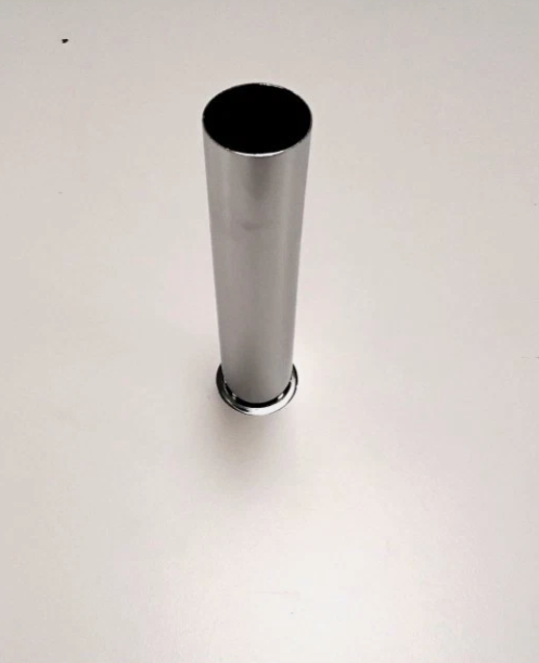 Ablaufrohr 1 1/4"" x 120 mm verchromt gerade mit Bördelrand0