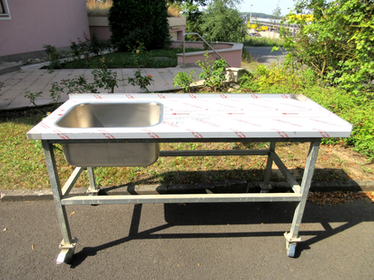 ALLPAX Edelstahl Spüle für Profi Küche 1800 X 690 mm aus VA 4016 Edelstahl Neu2