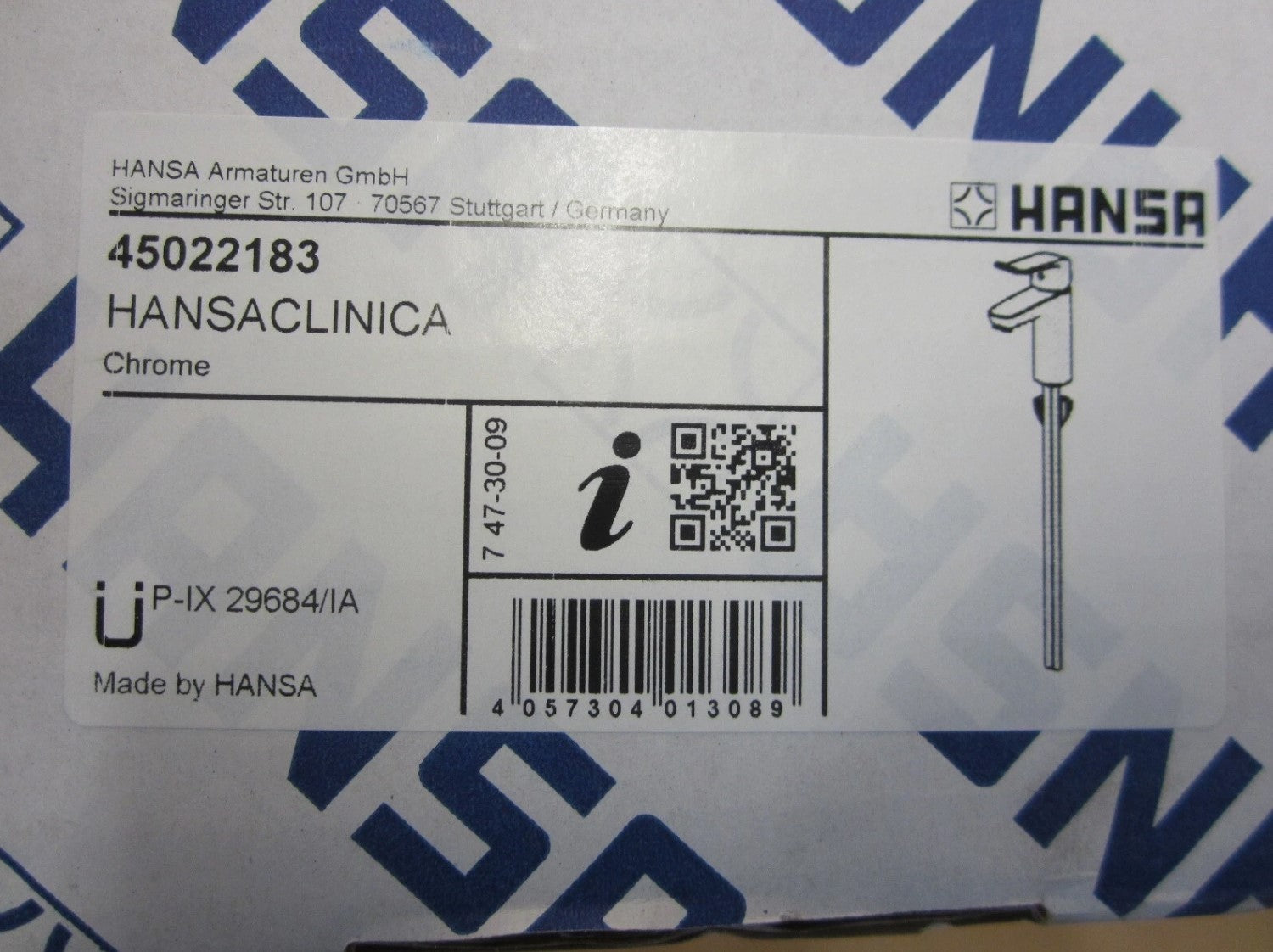 Hansa HANSACLINICA Waschtischarmatur 450221831