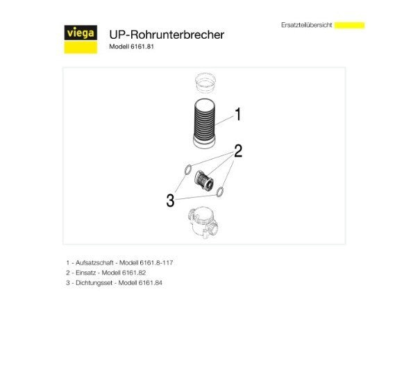 VIEGA 274528 UP-Rohrunterbrecher 6161.81 NEU2