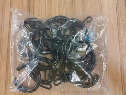 PBA Duschvorhangringe 4CN.0AN.0010 Schwarz 16 Stück2