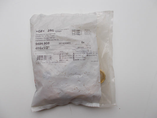 JRG  Sanipex Übergang Innengewinde (R 1/2) x 16 mm 5484.908 Packung mit 5 Stück0