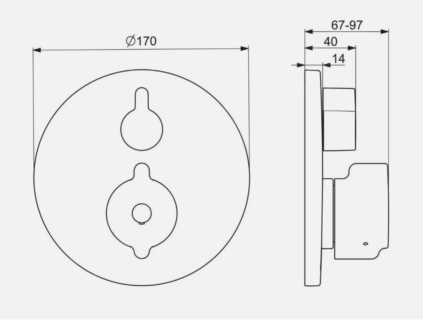 Hansa Clinica Fertigmontageset für Brausebatterie 8861 - Neu - Duschbatterie3