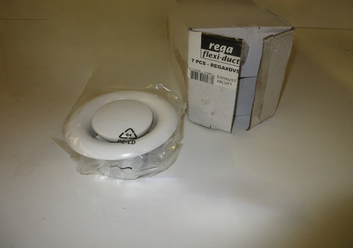 Rega Flexi-Duct Abluft-Tellerventil  aus Stahlblech weiß DVS1000