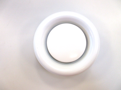 R+F Optiline Abluftventil aus verzinktem Stahlblech 160 mm - mit Einbauring weiß0