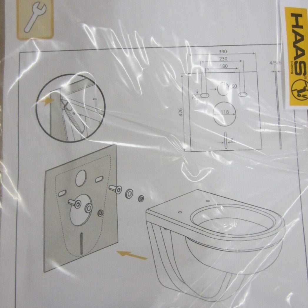 Norm Wand WC Tiefspüler mit HAAS 65732