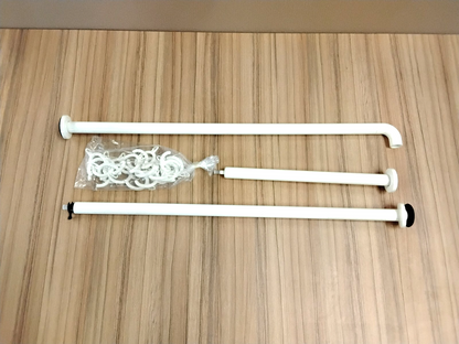 Normbau Duschvorhangstange mit Deckenabhängung Weiß Neu1