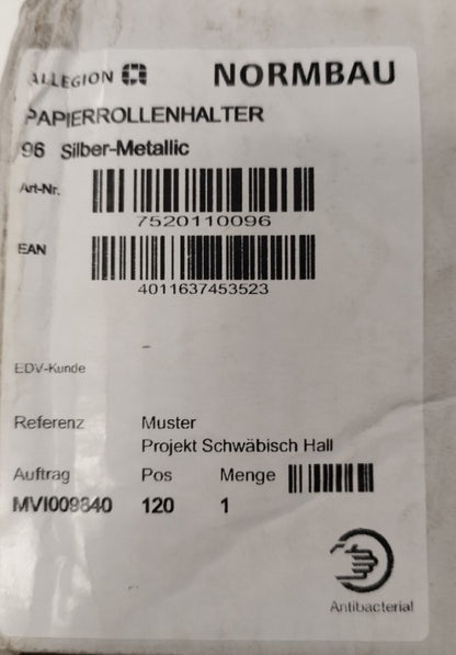 Normbau Paierrollenhalter Cavere Care Silber-Metallic6
