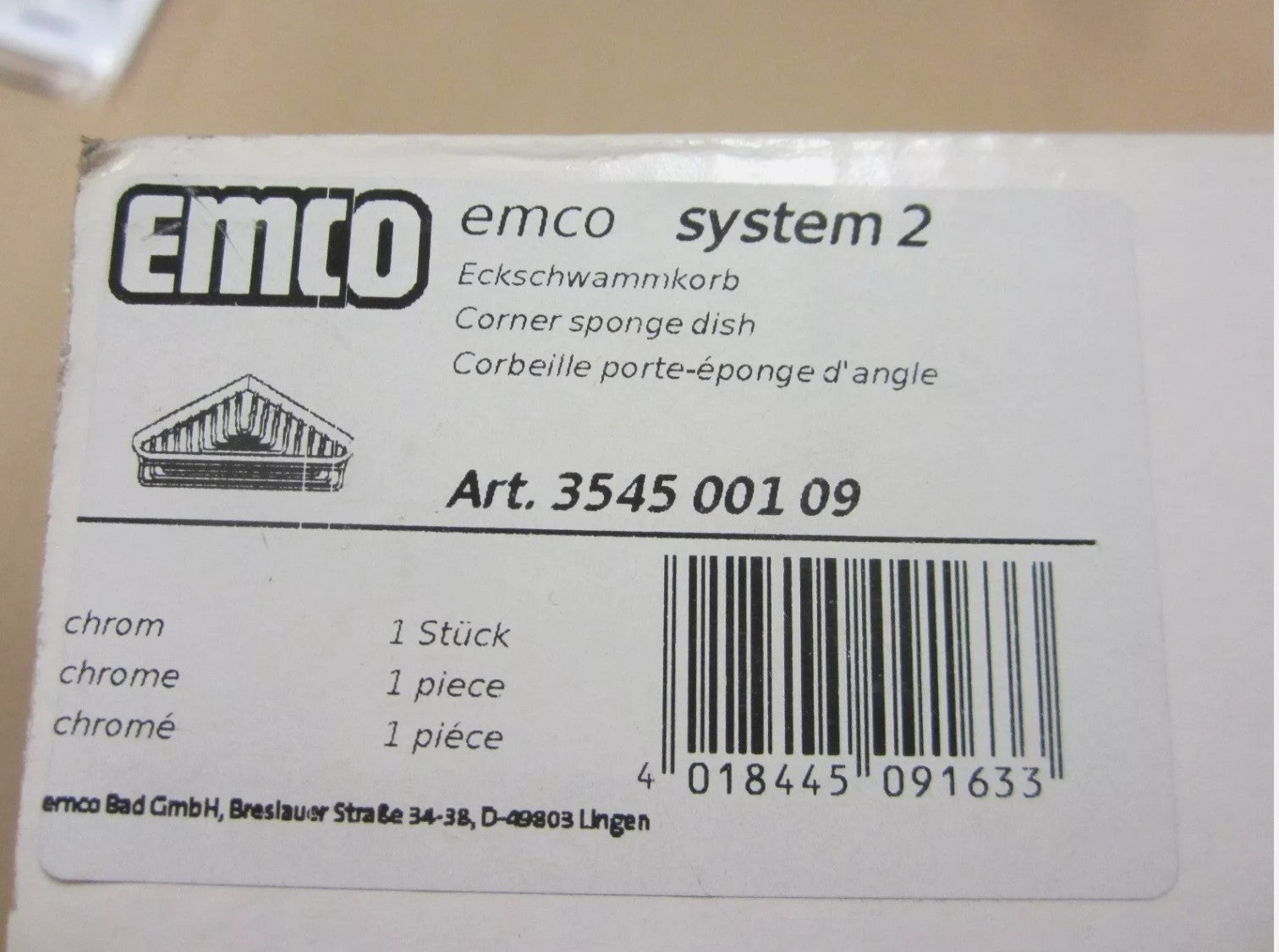 Emco Eckschwamm Korb System 2 chrom 3545001092