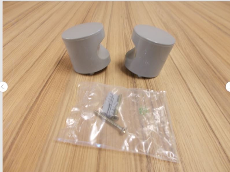 Normbau Nylon Türknopf Paar Grau 52 mm Durchmesser Neu Türknauf4