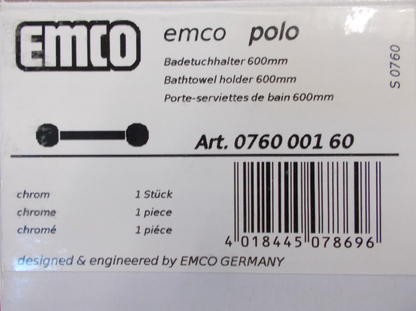 EMCO Polo Badehandtuchhalter 600 mm Chrom 0760110600