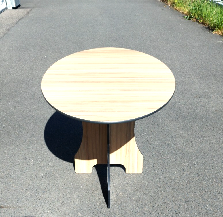 Garten Terrassen Balkon Ess-Tisch  HPL Wetterfest Oval 1300 m x 800 mm Holzdekor2