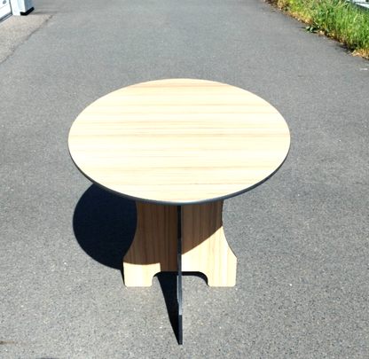 Garten Terrassen Balkon Ess-Tisch  HPL Wetterfest Oval 1300 m x 800 mm Holzdekor2