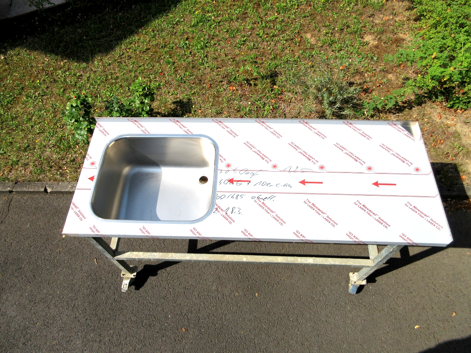 ALLPAX Edelstahl Spüle für Profi Küche 1800 X 690 mm aus VA 4016 Edelstahl Neu0