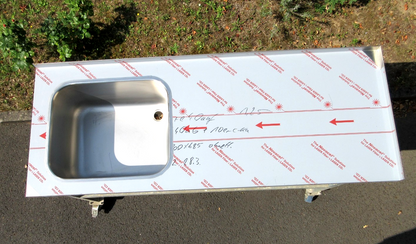 ALLPAX Edelstahl Spüle für Profi Küche 1800 X 690 mm aus VA 4016 Edelstahl Neu5