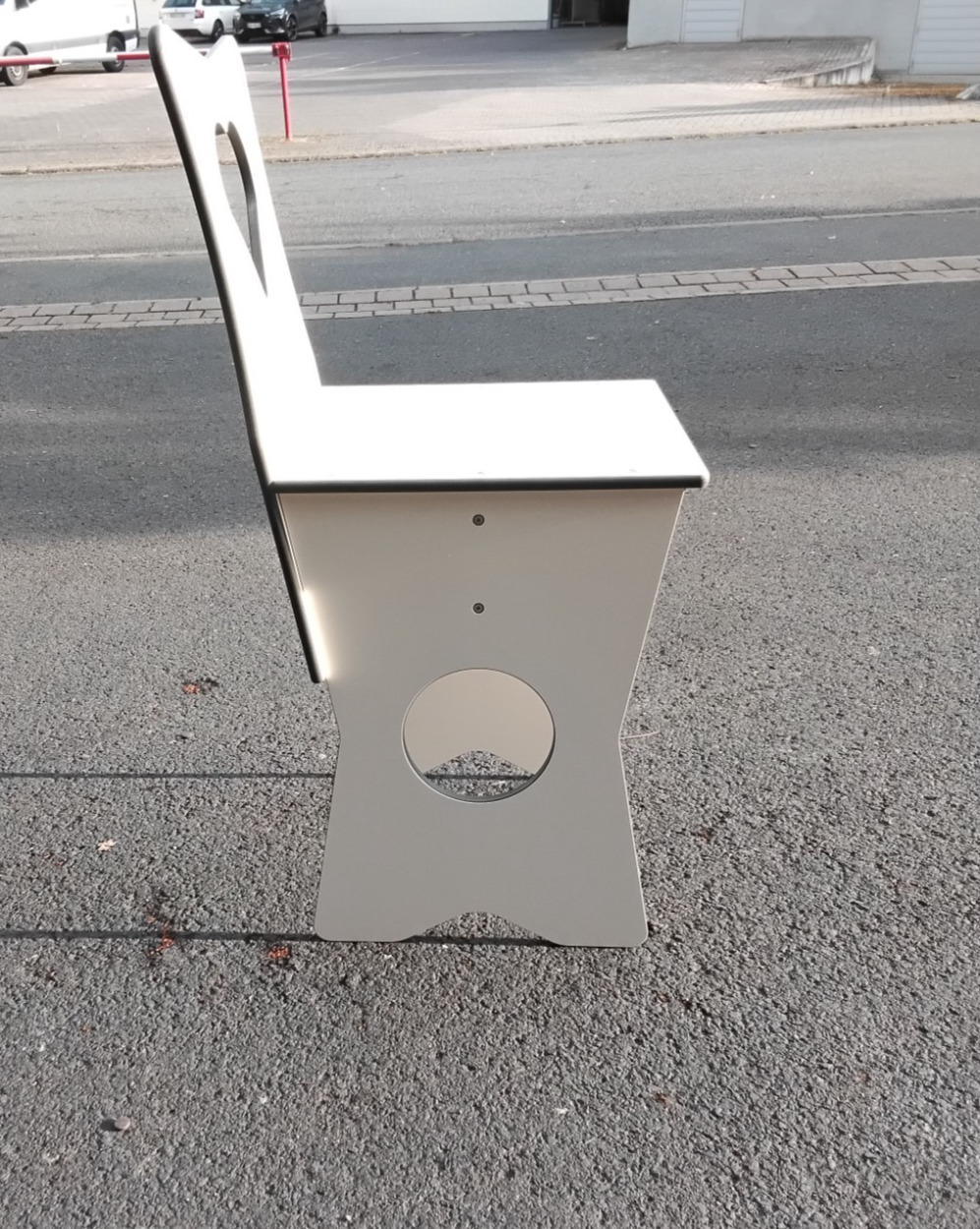 Garten Balkon Terrassen Stuhl aus HPL Wetterfest Extra Hohe Sitzposition7