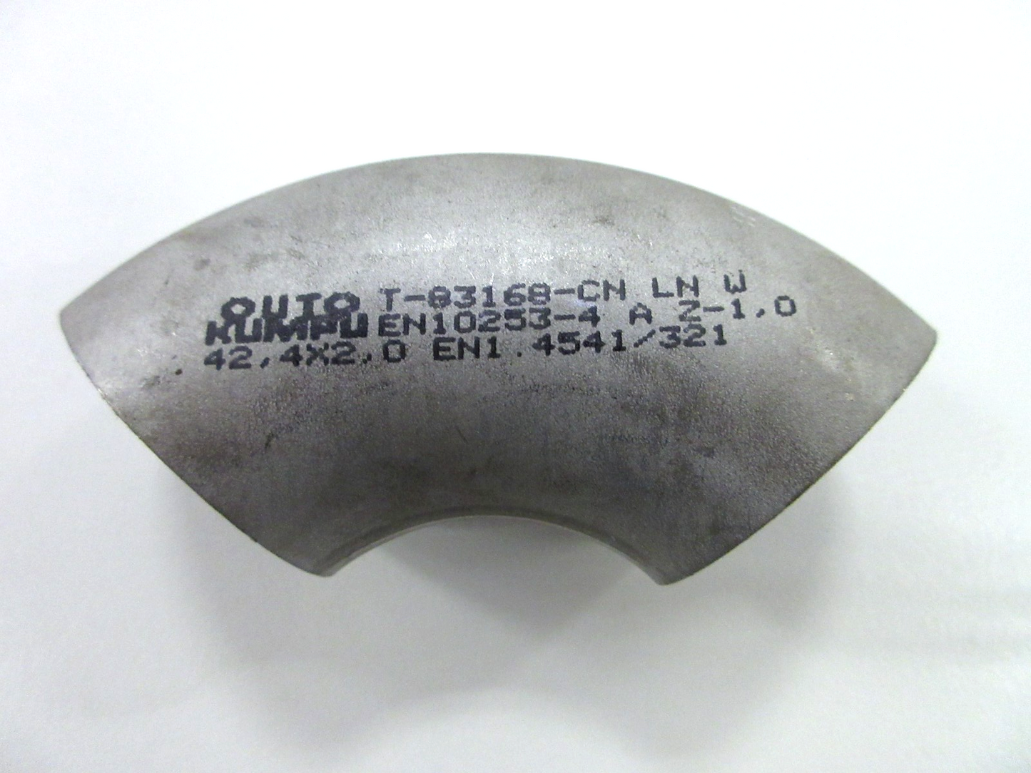 Anschweißbogen 90° V 2A Edelstahl  42,5 x 2,0 mm0