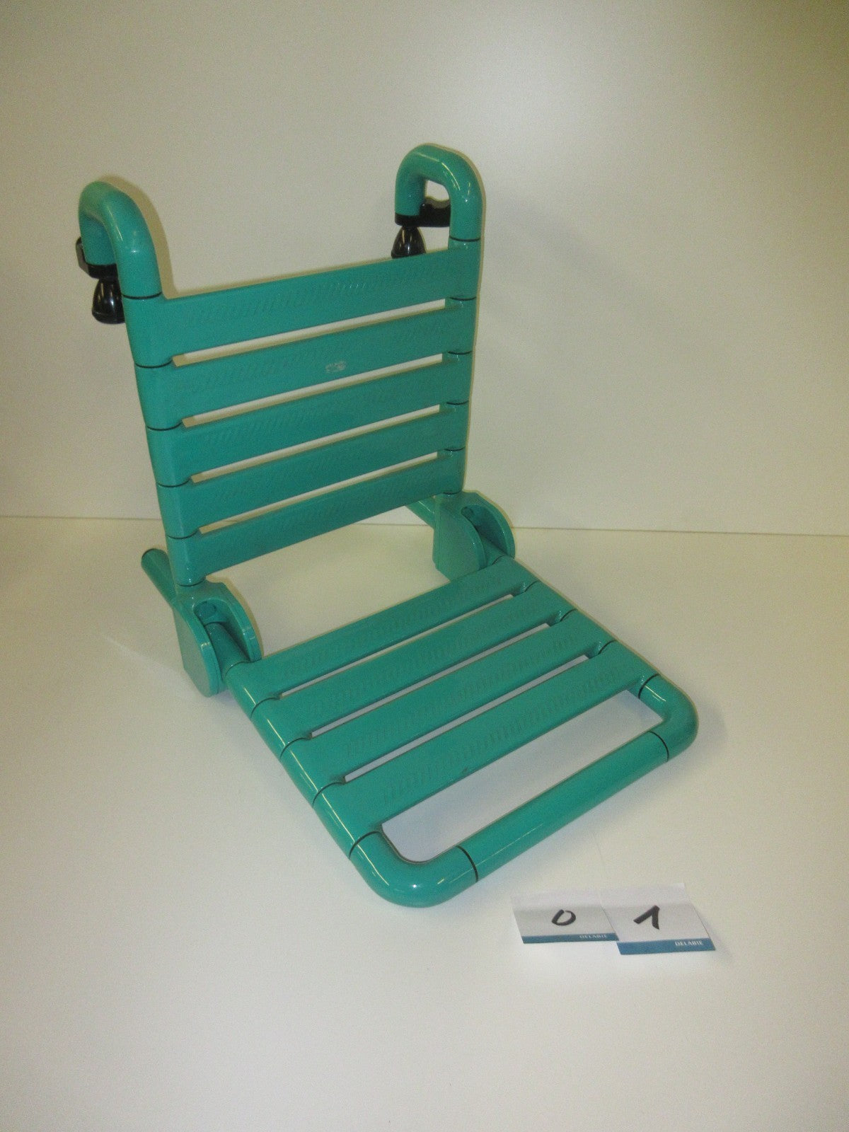 Duschsitz zum Einhängen, Normbau, Serie 801, Farbe türkis0