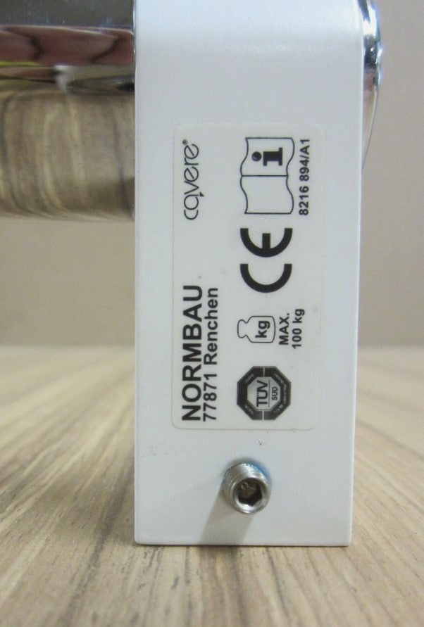 Normbau Cavere Care Chrome Haltegriff, 400 mm, Einpunktbefestigung4