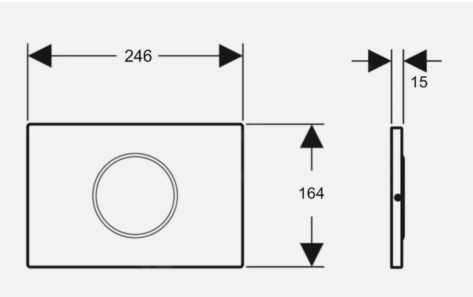 Geberit Sigma10 WC-Steuerung für 2-Mengen-Spülung,  berührungslos, Netzbetrieb4