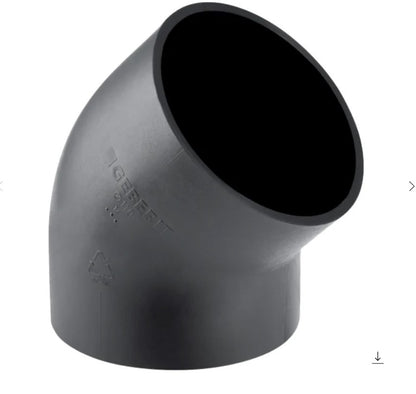 Geberit PE Bogen 45Gr d110 367.045.16.1. Neu0