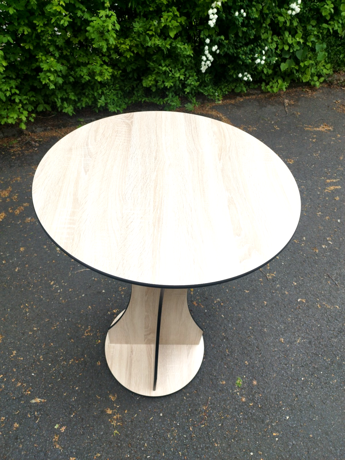 Garten Terrassen Balkon Bistro-Tisch aus HPL Wetterfest Rund 700 x 1100 mm5