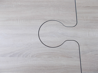 Garten Terrassen Balkon Ess-Tisch aus HPL Wetterfest 1200 x 2000 mm Holzdekor