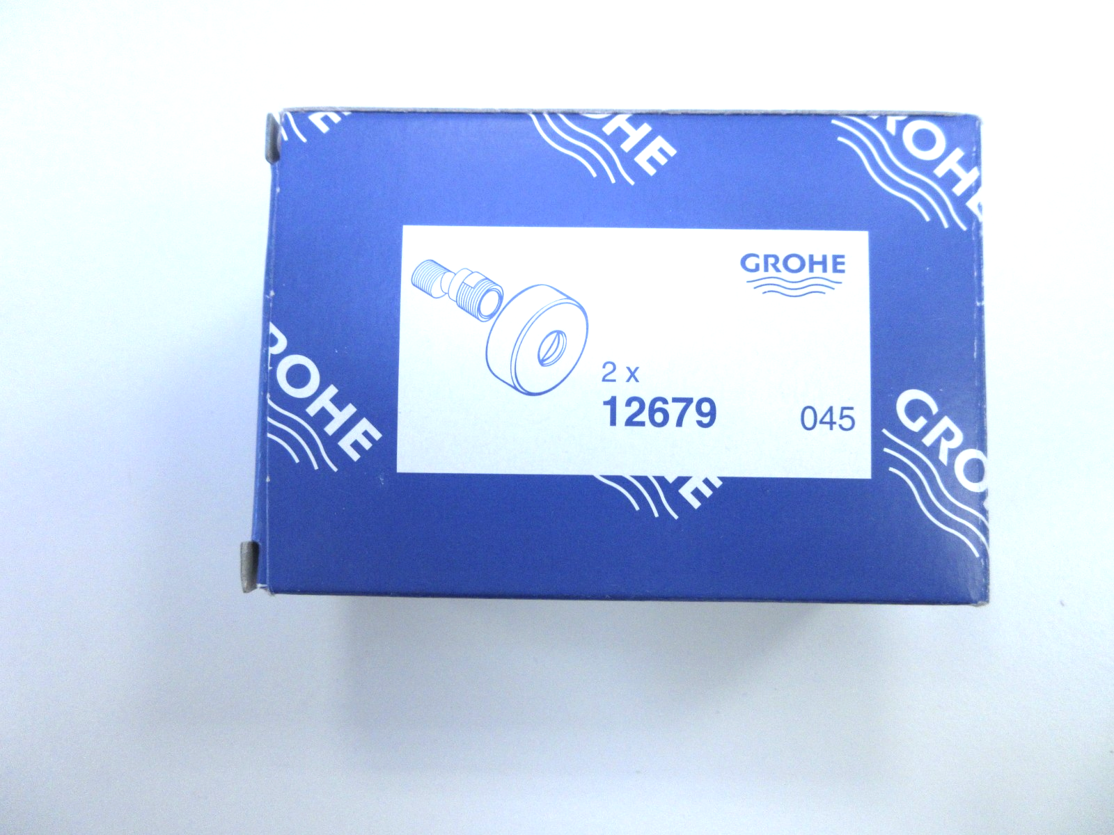 GROHE S-Anschluss Metall Rosetten & Schalldämpfer 2er Pack 12679045, 92.679.0452