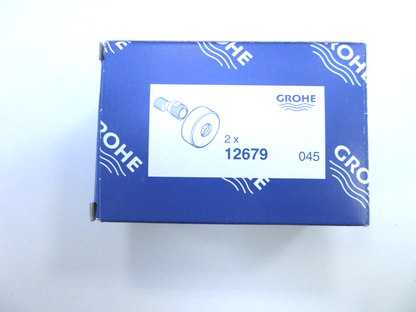 GROHE S-Anschluss Metall Rosetten & Schalldämpfer 2er Pack 12679045, 92.679.0452