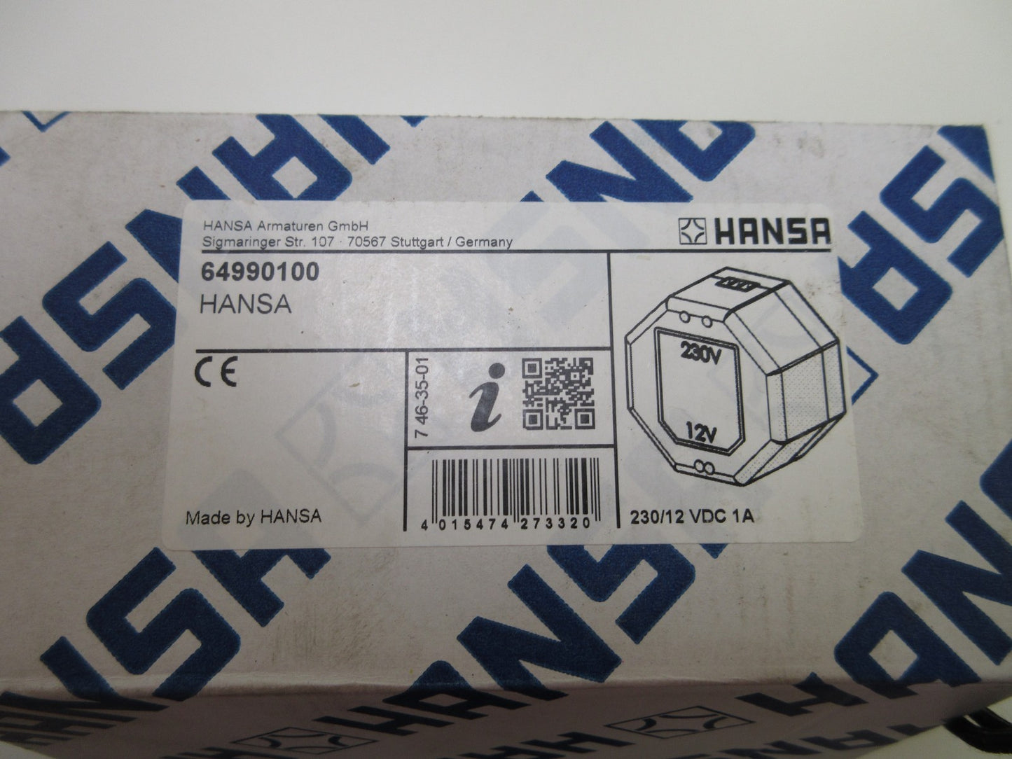 Hansa Transformator, 230/12 VDC Neu3