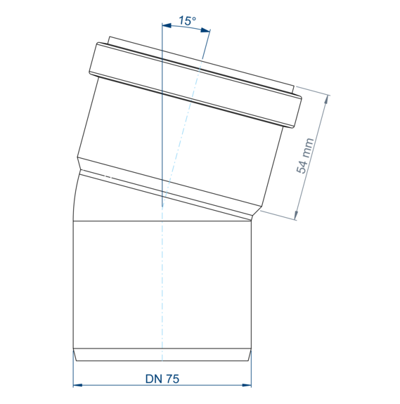 POLO-KAL NG Bogen DN 75/15 Poloplast Neu2