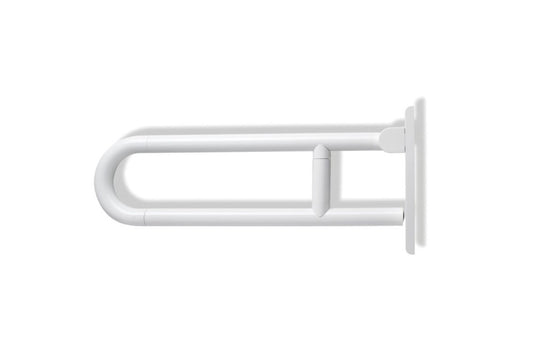 HEWI 801.50.100-99 Stützklappgriff Weiß drehbar/klappbar 600 mm