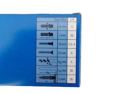 Dübel UPAT Ultra-Dübel 14x70 mm Nylon Packung mit 10 Stück Befestigungsmaterial2