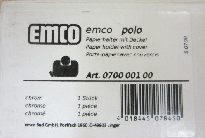EMCO Polo WC Papierrollenhalter mit Deckel, chrom NEU-OVP Klopapier Rollenhalter3